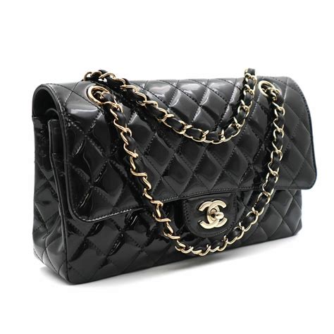 chanel patent leather bag|chanel bag leather types.